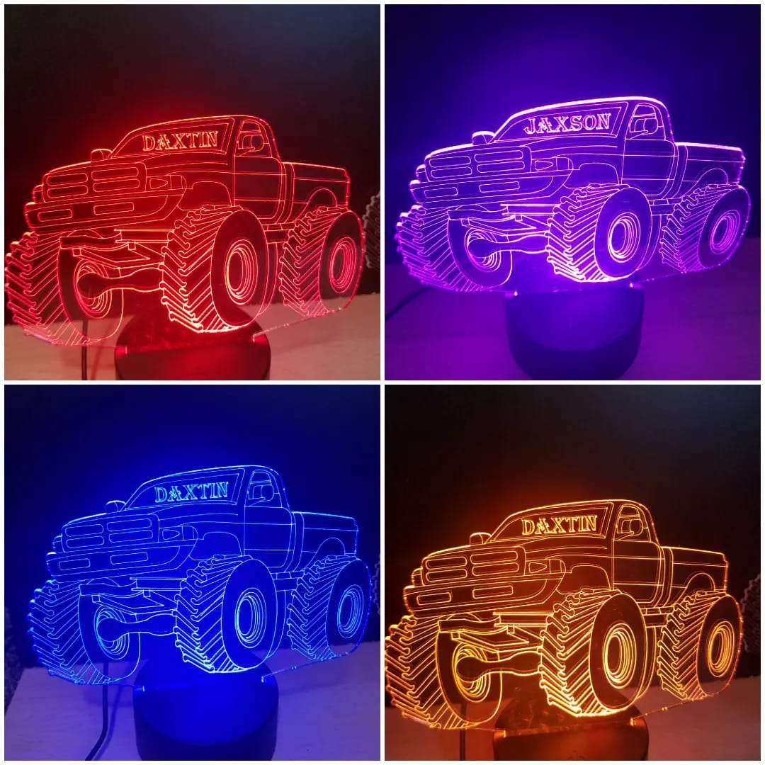 Acrylic Moon, Stars, and skulls heart wreath LED light